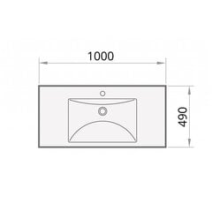 Izlietne PAA Long Step 100x49 cm cena un informācija | Izlietnes | 220.lv