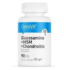 Пищевая добавка OstroVit Glucosamine + MSM + Chondroitin (90 табл.) цена и информация | Витамины, пищевые добавки, препараты для хорошего самочувствия | 220.lv