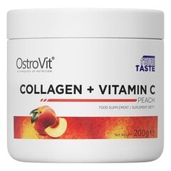 Uztura bagātinātājs - Kolagēna pulveris Ostrovit Collagen + C vitamīns (200 g) cena un informācija | Vitamīni, preparāti, uztura bagātinātāji labsajūtai | 220.lv