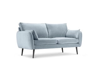 Двухместный диван Kooko Home Lento, светло-синий/черный цена и информация | Диваны | 220.lv