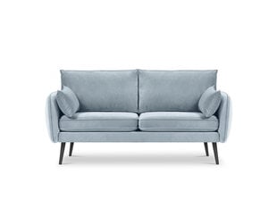 Двухместный диван Kooko Home Lento, светло-синий/черный цена и информация | Диваны | 220.lv
