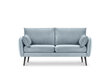 Divvietīgs dīvāns Kooko Home Lento, gaiši zils/melns cena un informācija | Dīvāni | 220.lv