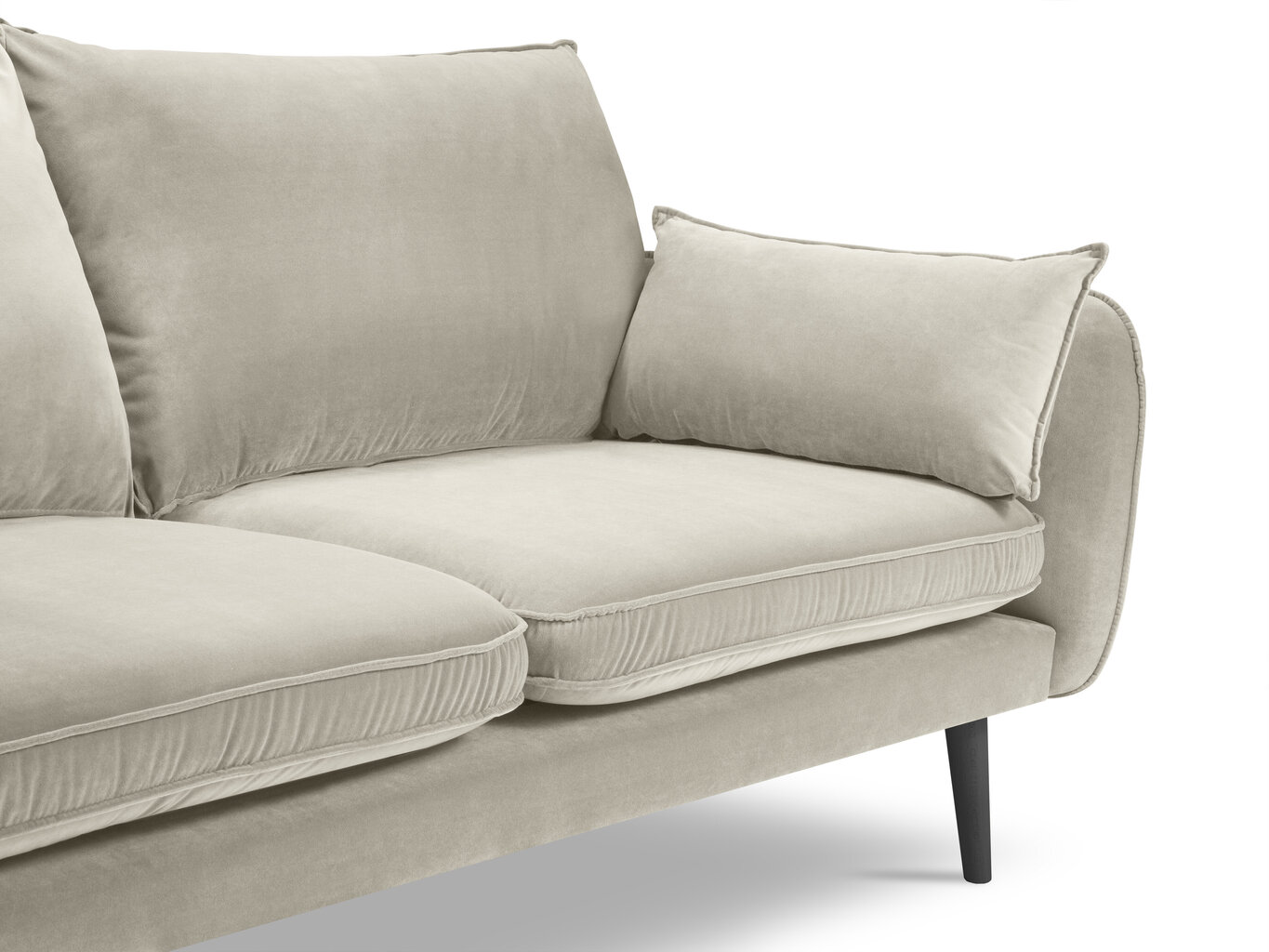 Trīsvietīgs dīvāns Kooko Home Lento, smilškrāsas cena un informācija | Dīvāni | 220.lv