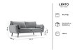 Trīsvietīgs dīvāns Kooko Home Lento, smilškrāsas цена и информация | Dīvāni | 220.lv