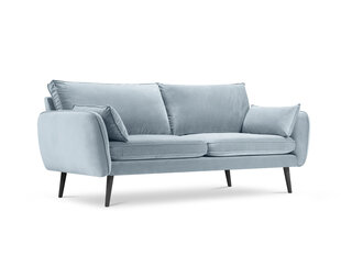 Trīsvietīgs dīvāns Kooko Home Lento, gaiši zils/melns cena un informācija | Dīvāni | 220.lv