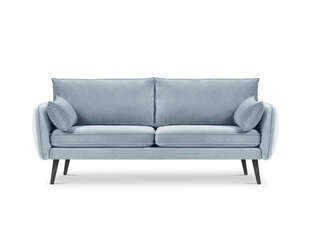 Trīsvietīgs dīvāns Kooko Home Lento, gaiši zils/melns cena un informācija | Dīvāni | 220.lv