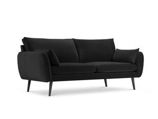 Trīsvietīgs dīvāns Kooko Home Lento, melns cena un informācija | Dīvāni | 220.lv