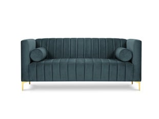 Divvietīgs dīvāns Kooko Home Tutti, zaļš/zeltainas krāsas cena un informācija | Dīvāni | 220.lv
