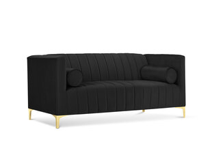 Divvietīgs dīvāns Kooko Home Tutti, melns/zeltainas krāsas cena un informācija | Dīvāni | 220.lv