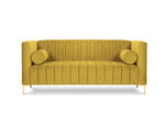 Divvietīgs dīvāns Kooko Home Tutti, dzeltens/zeltainas krāsas