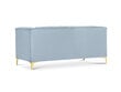 Divvietīgs dīvāns Kooko Home Tutti, gaiši zils/zeltainas krāsas cena un informācija | Dīvāni | 220.lv
