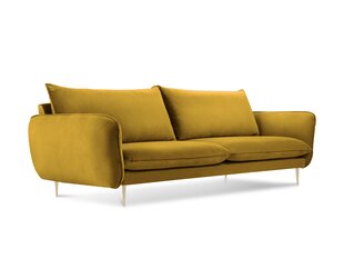 Trīsvietīgs dīvāns Cosmopolitan Design Florence, dzeltens cena un informācija | Dīvāni | 220.lv