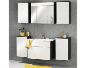 Верхний шкафчик для ванной Kara 1D, тёмно-серый / белый цена и информация | Шкафчики для ванной | 220.lv