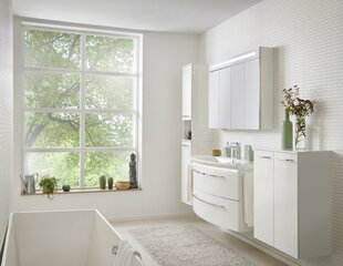 Нижний шкафчик для ванной комнаты Fackelmann Lino 106, белый цена и информация | Шкафчики для ванной | 220.lv