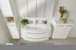 Augsts vannas istabas skapītis Fackelmann Lino, balts cena un informācija | Vannas istabas skapīši | 220.lv