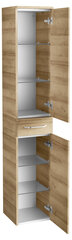 Шкаф-пенал для ванной комнаты Fackelmann Milano 2T1S, светло-коричневый цена и информация | Шкафчики для ванной | 220.lv