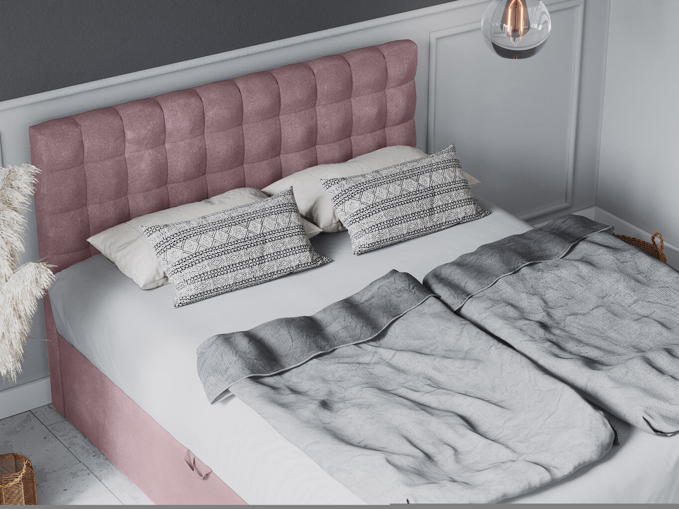 Gulta Mazzini Beds Jade 200x200 cm, rozā cena un informācija | Gultas | 220.lv