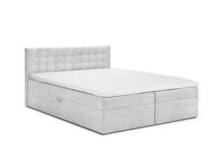 Кровать Mazzini Beds Jade 200x200 см, светло-серая цена и информация | Кровати | 220.lv