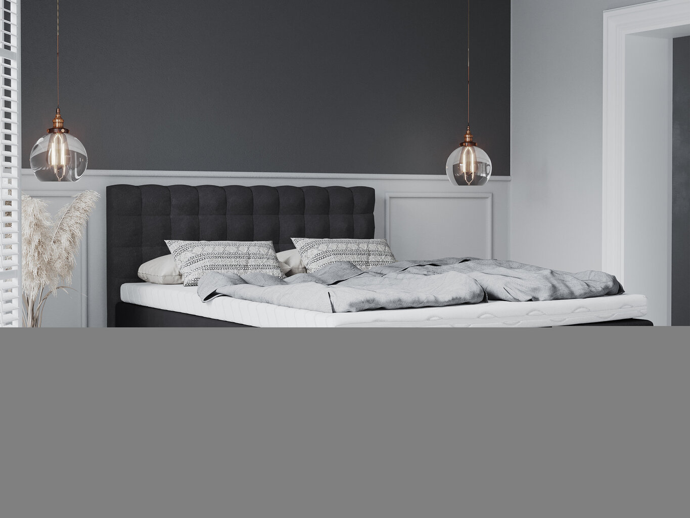 Gulta Mazzini Beds Jade 200x200 cm, tumši pelēka cena un informācija | Gultas | 220.lv