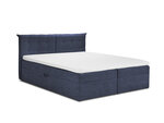 Кровать Mazzini Beds Echaveria 200x200 см, темно-синяя