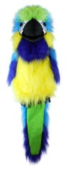 Papagailis Blue&Gold Macaw, liels putns, rokas lelle, The Puppet Company, PC003105 cena un informācija | Mīkstās (plīša) rotaļlietas | 220.lv