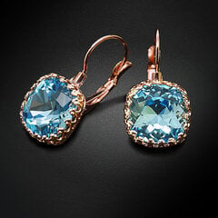 Auskari "Vintāžš V (Aquamarine Blue)" ar Swarovski™ kristāliem цена и информация | Серьги | 220.lv