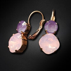 Серьги "Ослепительный Блеск VI (Rose Water Opal / Lilac)" с кристаллами Swarovski™ цена и информация | Серьги | 220.lv