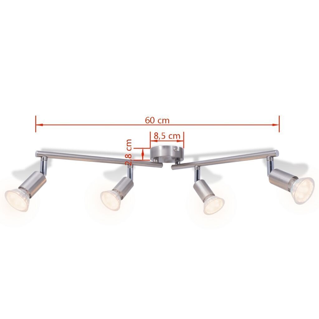 Griestu Lampa ar 4 LED Spuldzēm цена и информация | Griestu lampas | 220.lv