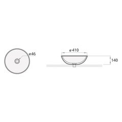 Izlietnes bļoda PAA Round On Silkstone 41 cm cena un informācija | Izlietnes | 220.lv