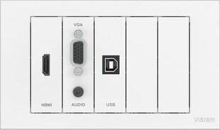 Vision Techconnect 3 moduļi VGA + mj | HDMI | USB B - 3446594 цена и информация | Аксессуары для телевизоров и Smart TV | 220.lv