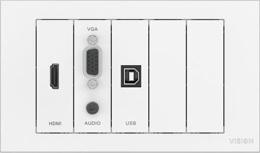 Vision Techconnect 3 moduļi VGA + mj | HDMI | USB B - 3446594 cena un informācija | Televizoru un Smart TV aksesuāri | 220.lv