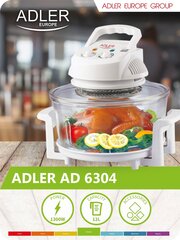 Adler AD 6304 жаровня 12 л 1300 Вт цена и информация | Мини-духовки | 220.lv