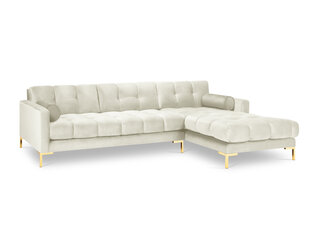 Stūra dīvāns Cosmopolitan Design Bali, gaišas smilškrāsas/zeltains cena un informācija | Stūra dīvāni | 220.lv