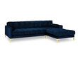 Stūra dīvāns Cosmopolitan Design Bali, zils/zelta cena un informācija | Stūra dīvāni | 220.lv