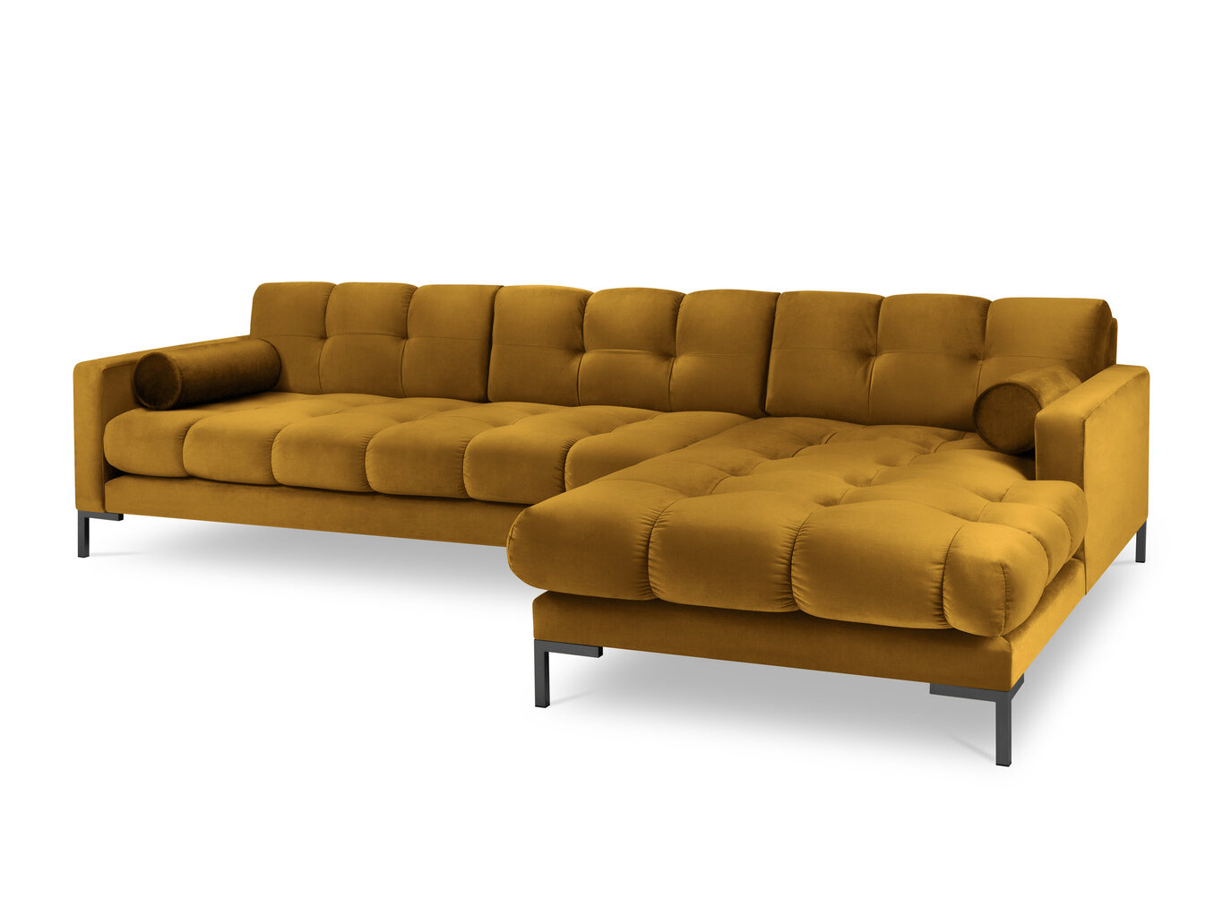 Stūra dīvāns Cosmopolitan Design Bali, dzeltens/melns cena un informācija | Stūra dīvāni | 220.lv