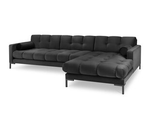 Stūra dīvāns Cosmopolitan Design Bali, tumši pelēks/melns cena un informācija | Stūra dīvāni | 220.lv