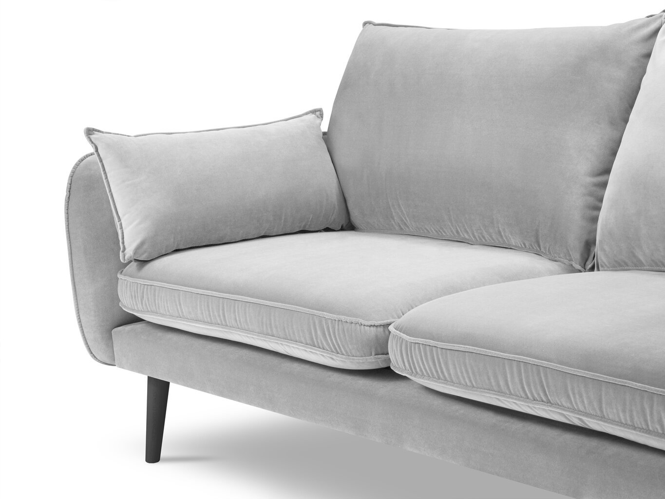 Stūra dīvāns Kooko Home Lento, sudrabains/melns cena un informācija | Stūra dīvāni | 220.lv