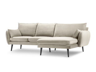 Stūra dīvāns Kooko Home Lento, smilškrāsas/melns cena un informācija | Stūra dīvāni | 220.lv