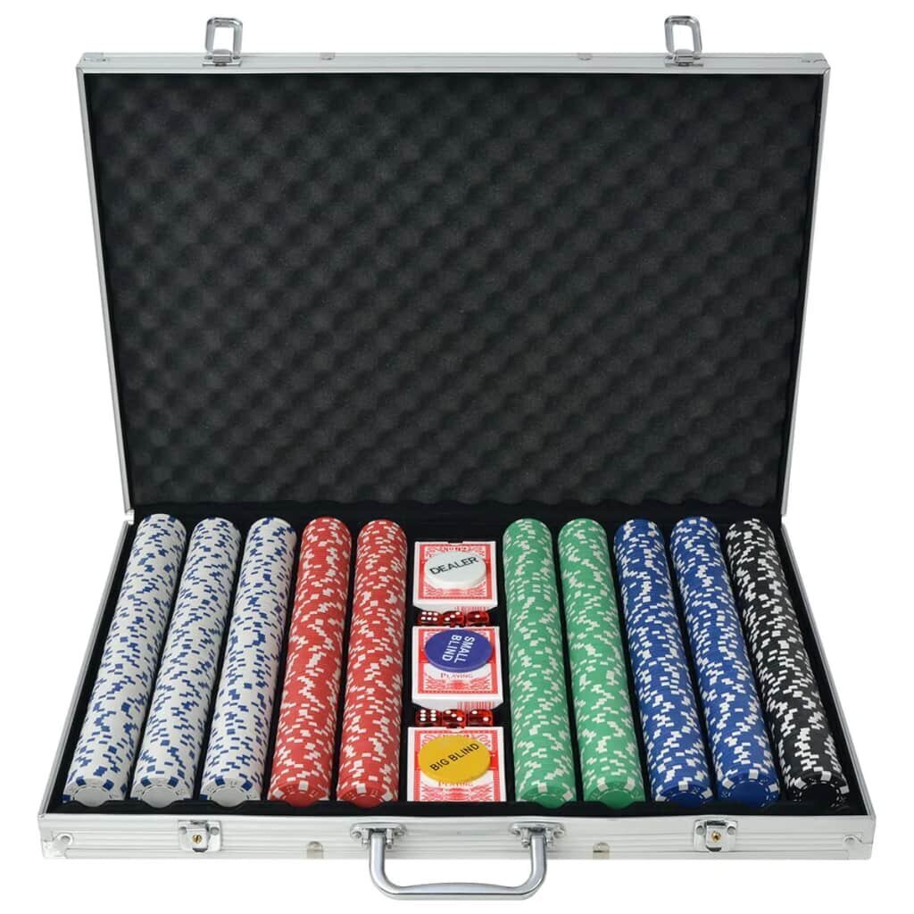 Pokera komplekts koferī, 1000 žetoni cena un informācija | Azartspēles, pokers | 220.lv