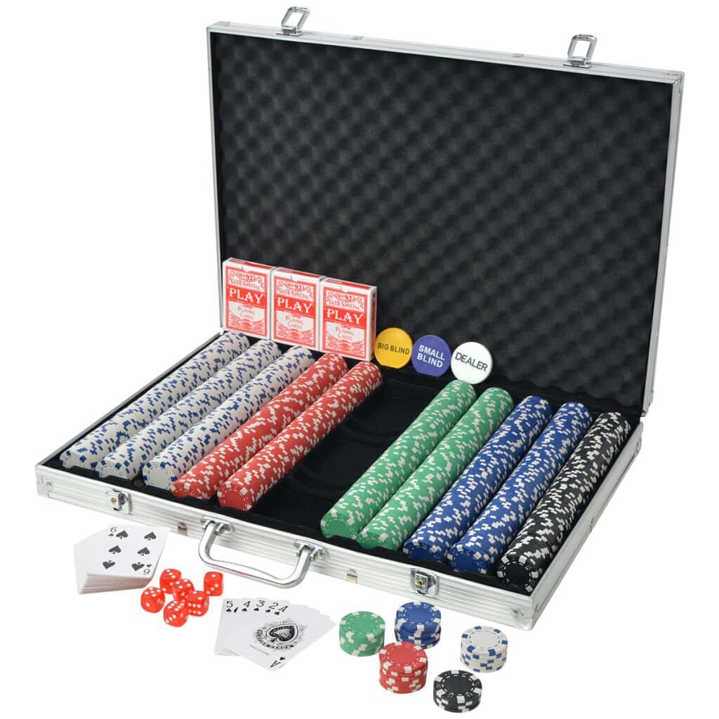 Pokera komplekts koferī, 1000 žetoni cena un informācija | Azartspēles, pokers | 220.lv