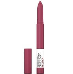 Matēta lūpu krāsa Maybelline New York Super Stay Ink Crayon, 80 Run the Worl, 1,5 g. cena un informācija | Lūpu krāsas, balzāmi, spīdumi, vazelīns | 220.lv