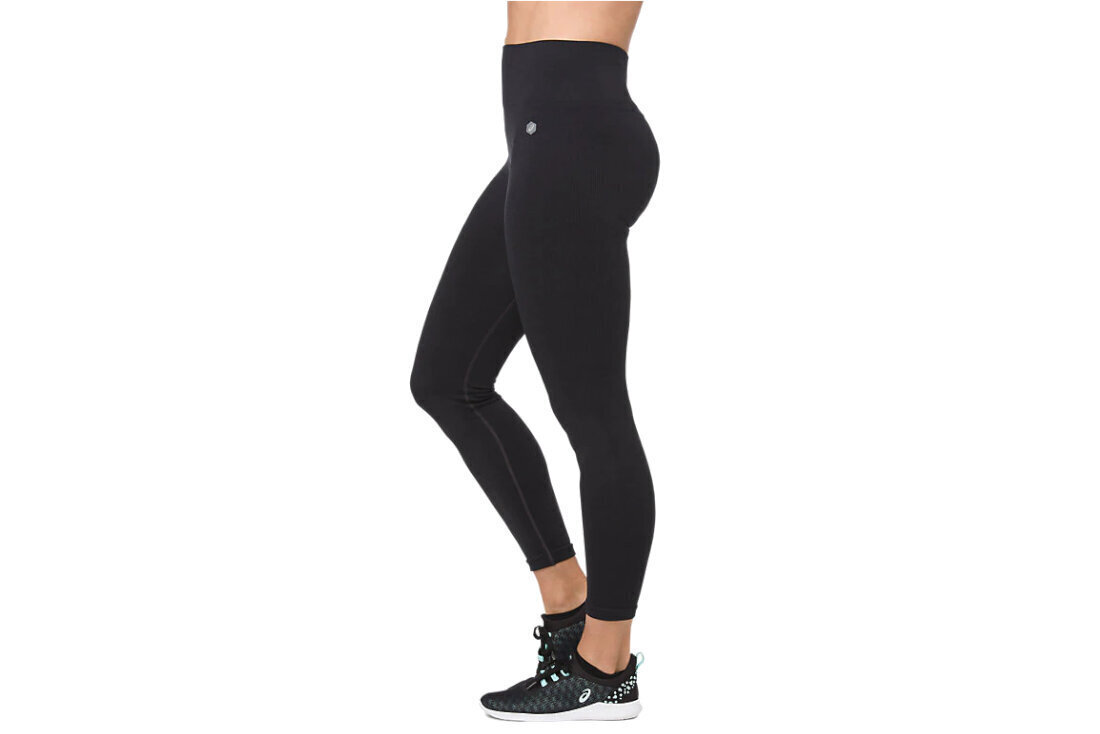 Legingi sievietēm Asics Seamless Cropped Tight 2032A387-001, melni цена и информация | Sporta apģērbs sievietēm | 220.lv