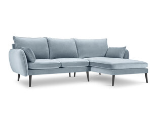 Stūra dīvāns Kooko Home Lento, gaiši zils/melns cena un informācija | Stūra dīvāni | 220.lv