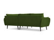 Stūra dīvāns Kooko Home Lento, zaļš/melns цена и информация | Stūra dīvāni | 220.lv