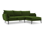Stūra dīvāns Kooko Home Lento, zaļš/melns