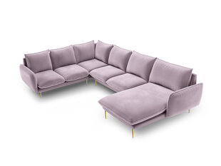 Stūra dīvāns Cosmopolitan Design Panoramic Vienna, rozā/zeltains cena un informācija | Stūra dīvāni | 220.lv