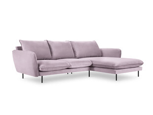 Stūra dīvāns Cosmopolitan Design Vienna, rozā/melns cena un informācija | Stūra dīvāni | 220.lv