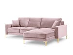 Stūra dīvāns Kooko Home Poeme, rozā