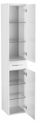 Шкаф-пенал для ванной комнаты Fackelmann Milano 2T1S, белый цена и информация | Шкафчики для ванной | 220.lv