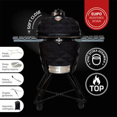 Керамический гриль KamadoClub PRO II, 59 см, черный цена и информация | Грили | 220.lv